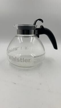 Vintage Gemco The Whistler Glass Kettle Coffee Tea Pot Carafe Vegetables 8 Cups